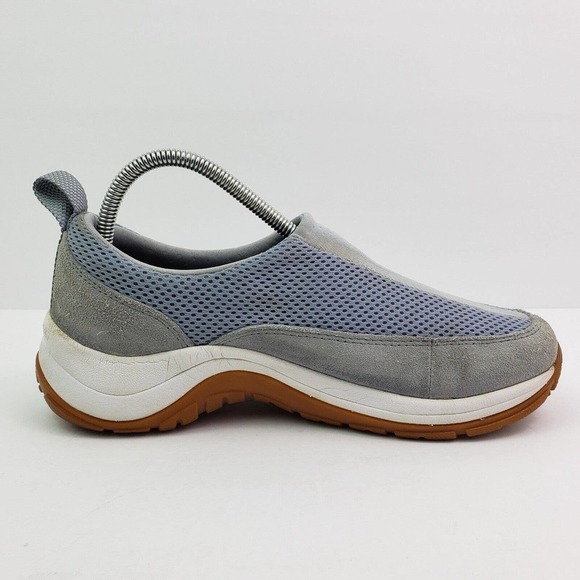 LL Bean Womens Size 8.5 Gray Slip On Suede Walking Moc Shoes 0-XT94-04 - Picture 4 of 12